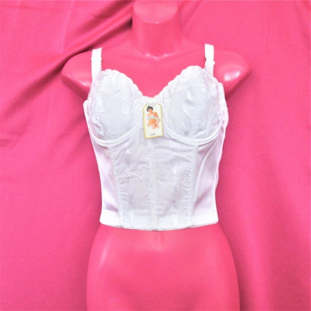 cottagecore white vintage corset eyelet bra new